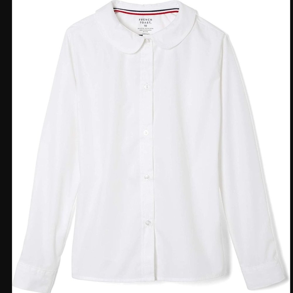 French Toast girls long sleeve uniform button down peter pan collar